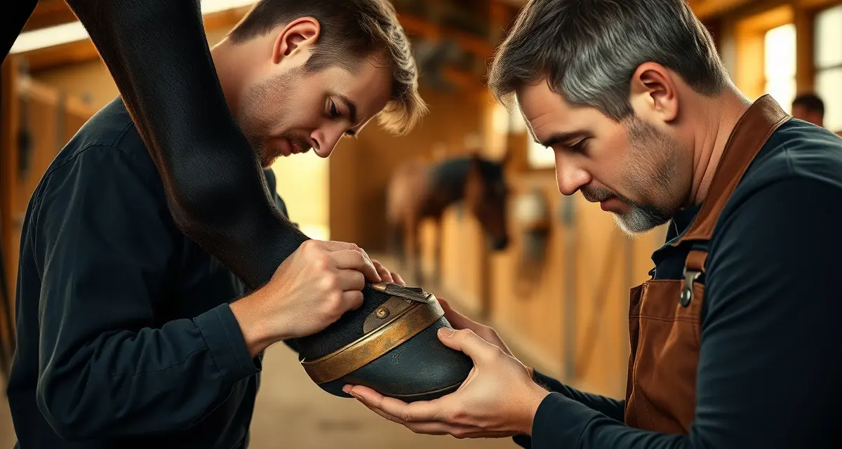 Expert farrier hoof trimming services in Aiken South Carolina Professional farrier trimming and shoeing horse hoof in Aiken SC, demonstrating specialized hoof care management techniques.