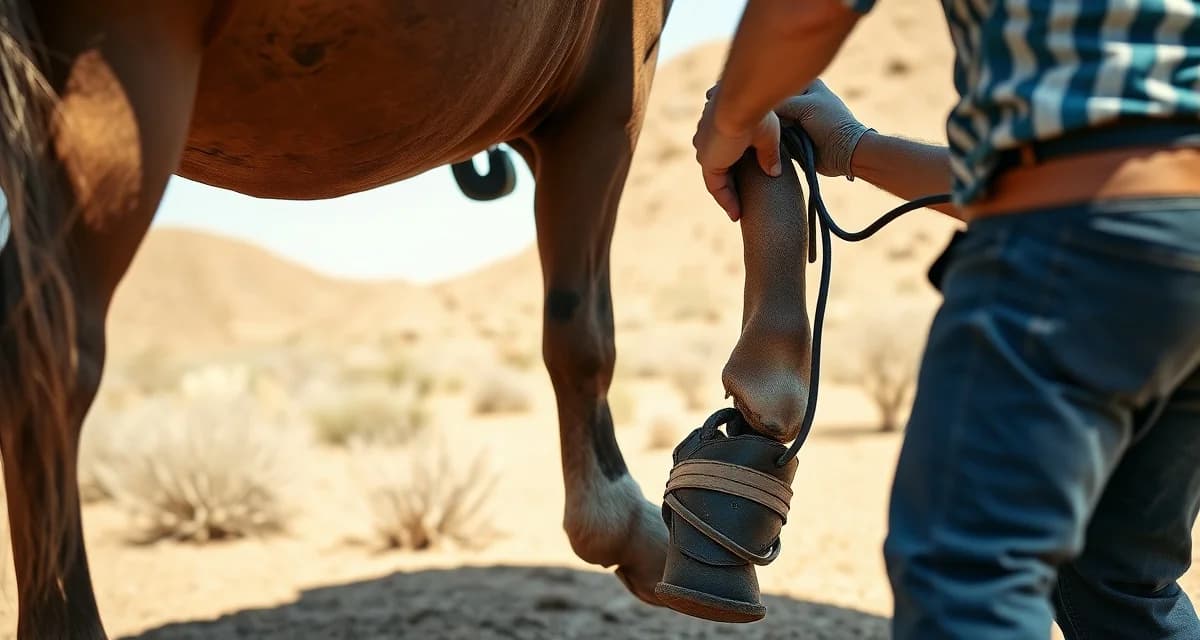 Expert farrier hoof care management in Arizona Professional farrier trimming and managing horse hoof care in Arizona desert conditions with specialized scheduling software