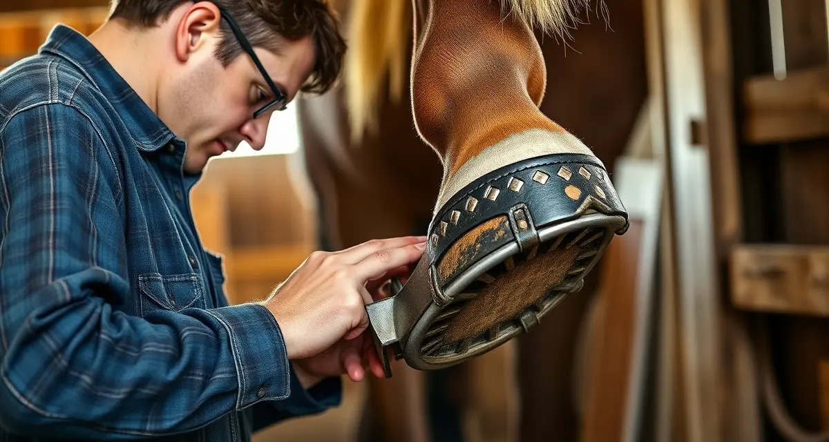 Expert farrier providing premium hoof care services in California Professional farrier performing hoof care and shoeing services, demonstrating California farrier rates and pricing for equine hoof maintenance