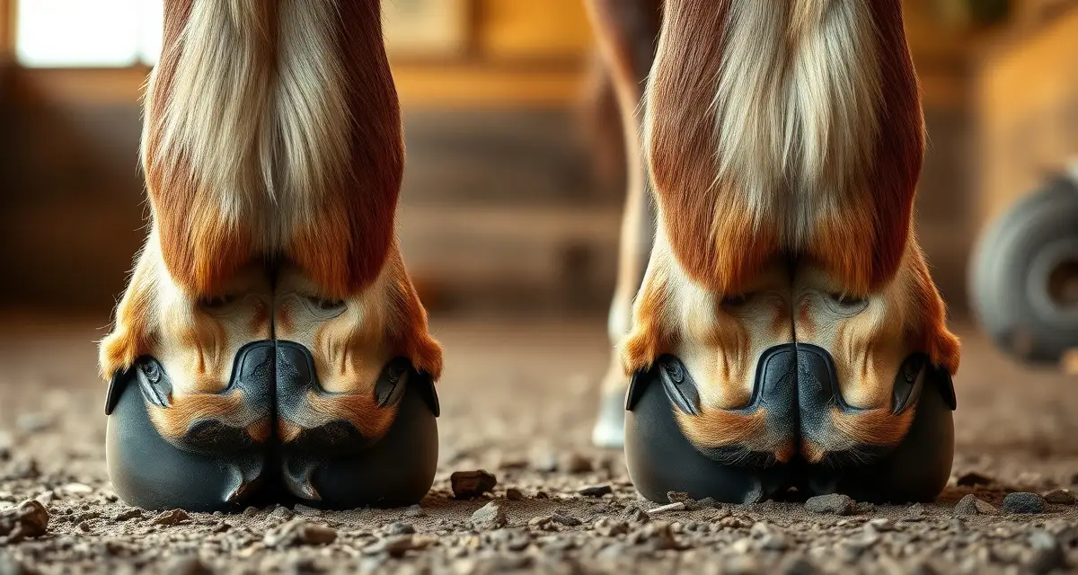 Contracted heels corrective shoeing comparison Horse hoof anatomy showing contracted heels condition requiring corrective shoeing and therapeutic management.