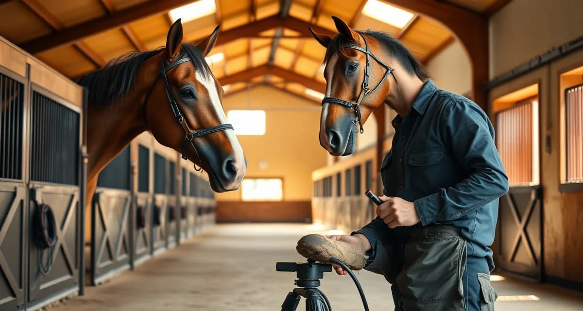 Show barn farrier management software interface Farrier app for show barns managing multiple high-density horse accounts with professional hoof care scheduling software