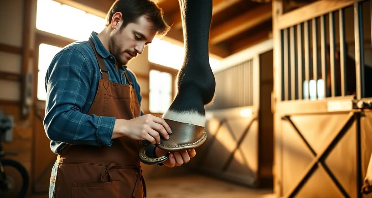 Farrier income optimization through strategic scheduling Farrier optimizing income by efficiently scheduling hoof care appointments and managing time for maximum revenue.