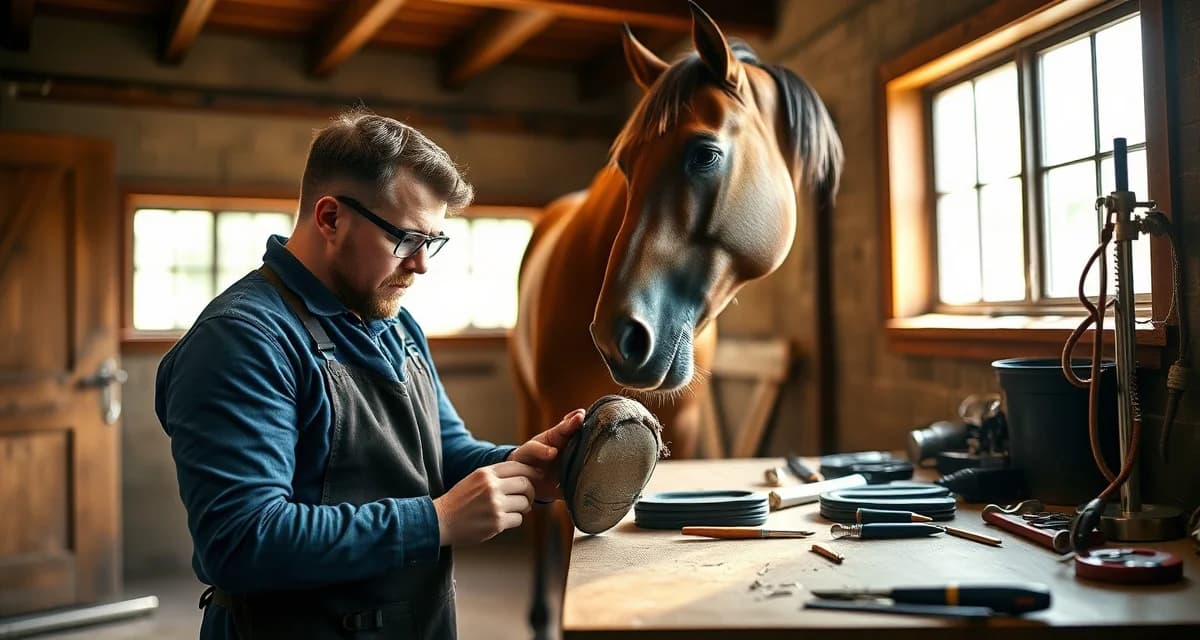 Farrier scheduling optimization for business growth Professional farrier using efficient scheduling system to manage 80+ horses and streamline hoof care operations