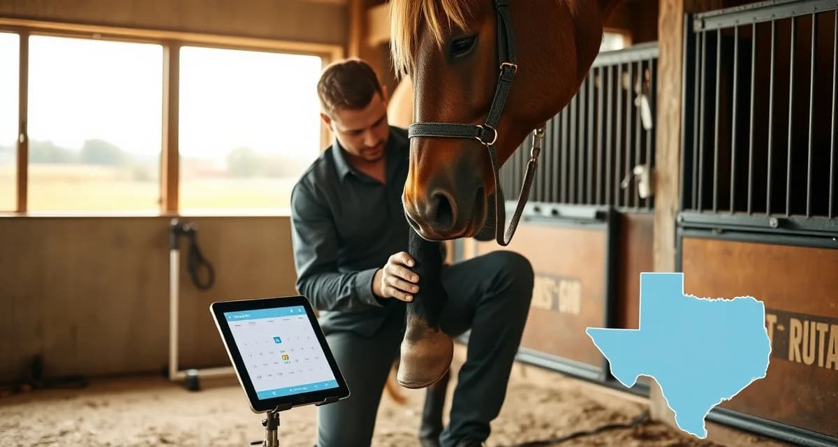 Digital farrier scheduling for bi-state Kansas City metro area Farrier using FarrierIQ app to manage horse hoof care appointments across Kansas City Missouri and Kansas regions