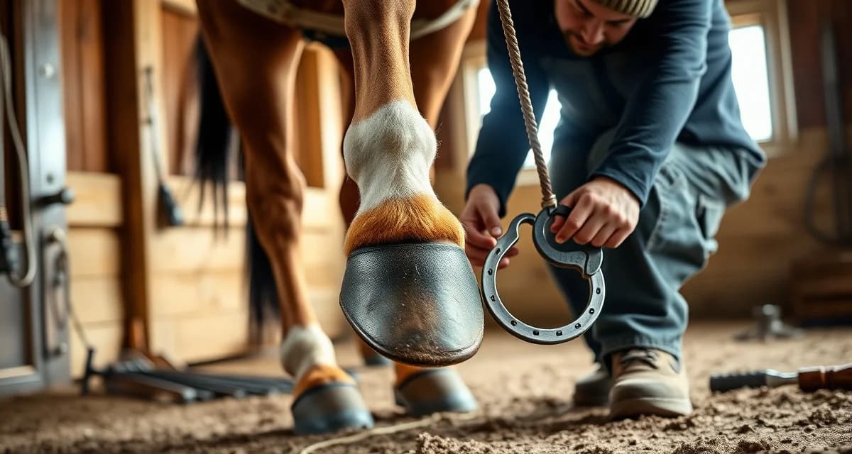 Professional farrier shoeing technique for barrel racing Quarter Horses Quarter Horse barrel racing shoe setup showing optimal hoof angle and breakover for speed and traction in competition.