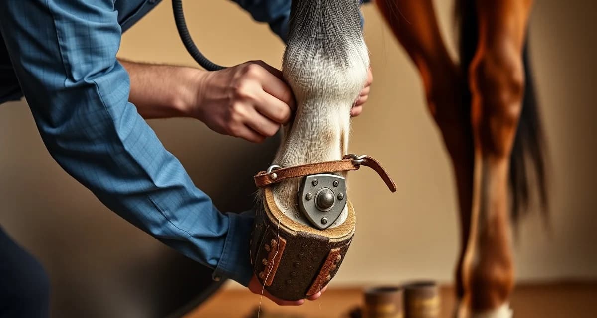 Professional reining horse shoeing with competition sliding plates Farrier installing NRHA-compliant sliding plates on Quarter Horse reining shoes for optimal stop performance