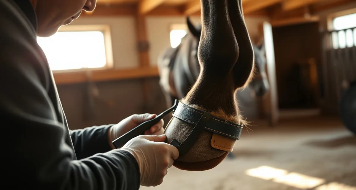 Expert farrier hoof care services in Utah Professional farrier performing hoof care and shoeing services on a horse in Utah, representing regional pricing and expertise.